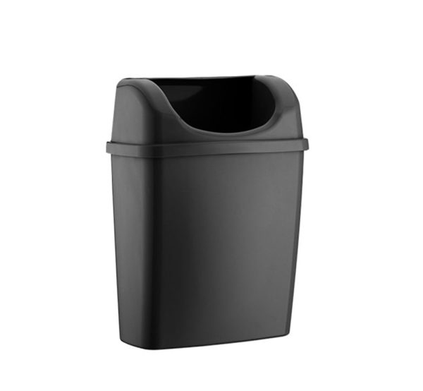 Duvara Monte Çöp Kovası 6 Litre Siyah